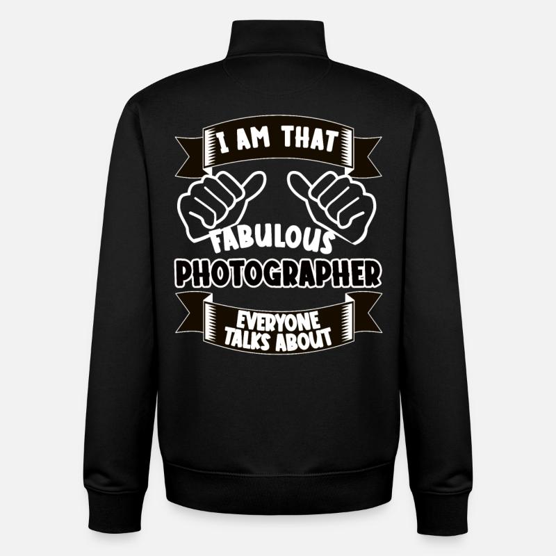 Fotograf Lustiger Spruch Geschenkidee - Unisex Organic Zip Sweatshirt von Stanley/Stella - Schwarz