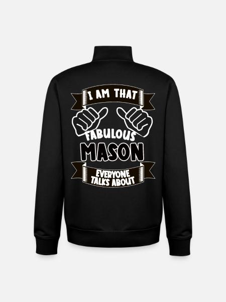 Mason Funny Saying Gift - Unisex Organic Zip Sweatshirt by Stanley/Stella - black