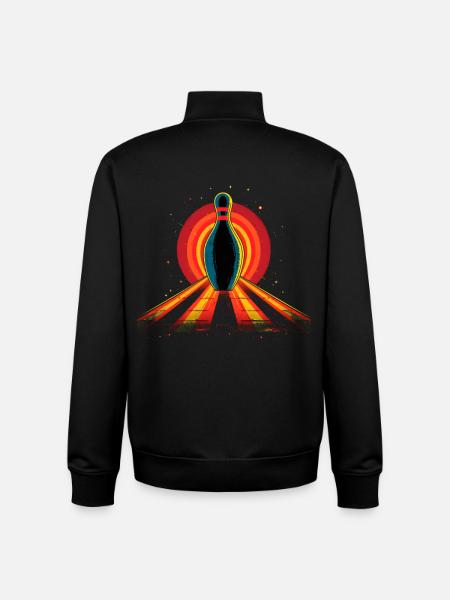 Oldschool Bowling - Unisex Organic Zip Sweatshirt von Stanley/Stella - Schwarz