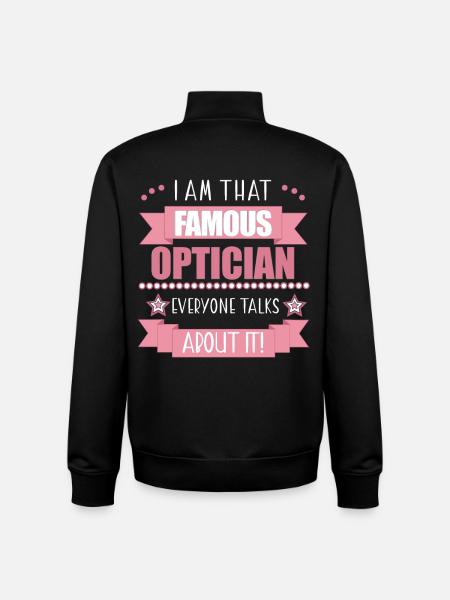 Optician Profession Women's Gift - Unisex Organic Zip Sweatshirt by Stanley/Stella - black