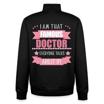 Doctor Profession Ladies Gift - Unisex Organic Zip Sweatshirt by Stanley/Stella - black - Back - AI Model Male 185 light (185cm)