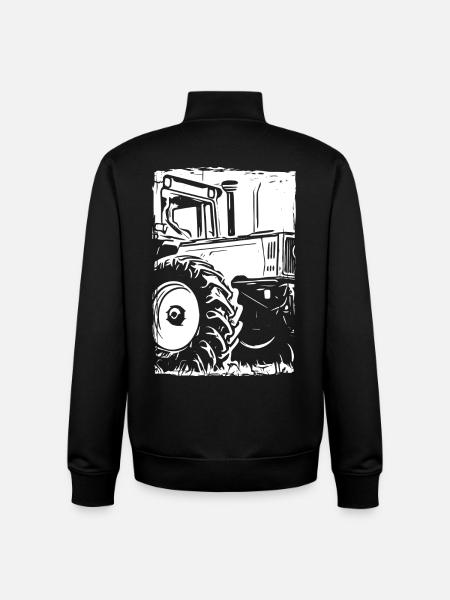 Tractor MB-trac footprint - Unisex Organic Zip Sweatshirt by Stanley/Stella - black