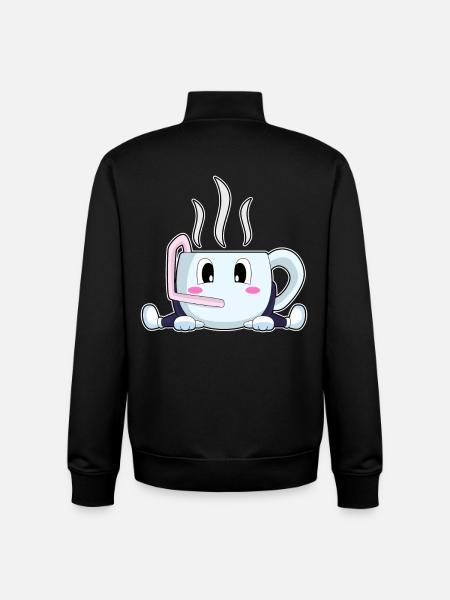 cup of coffee - Unisex Organic Zip Sweatshirt by Stanley/Stella - black