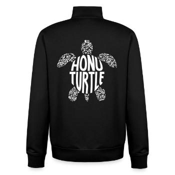 Honu Turtle Hawaii Longneck Reptile - Unisex Organic Zip Sweatshirt by Stanley/Stella - black - Back - AI Model Male 185 light (185cm)
