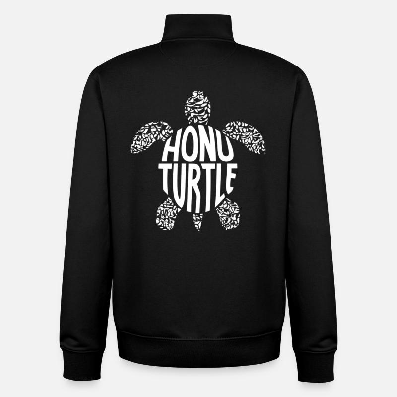 Honu Turtle Hawaii Longneck Reptile - Unisex Organic Zip Sweatshirt by Stanley/Stella - black