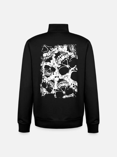 Fierce Skull - Unisex Organic Zip Sweatshirt by Stanley/Stella - black