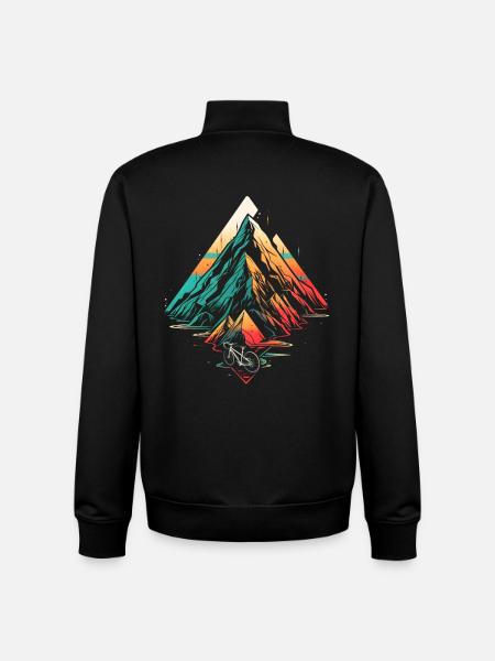 Mountainbiking Steamwave - Unisex Organic Zip Sweatshirt von Stanley/Stella - Schwarz