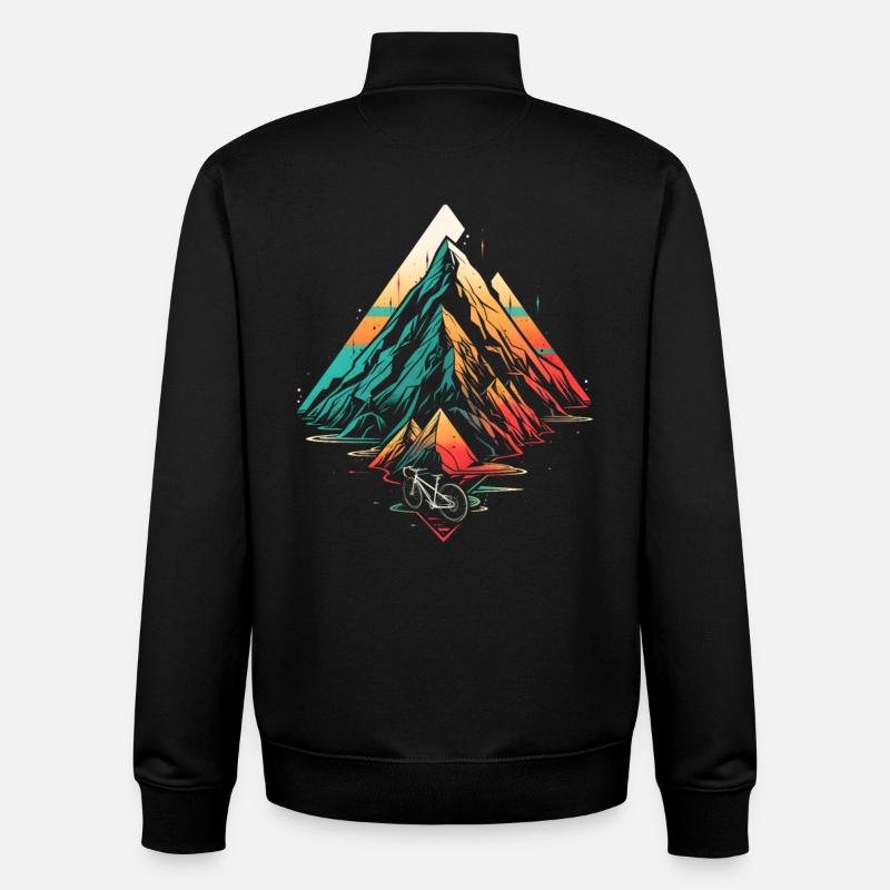 VTT Steamwave - Sweat zippé unisexe en coton bio Stanley/Stella - noir