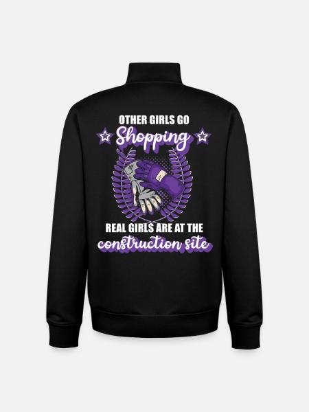 Bauarbeiterin Dachdeckerin Site Mädchen Geschenk - Unisex Organic Zip Sweatshirt von Stanley/Stella - Schwarz