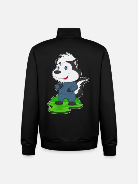Skunk Groom Suit Wedding - Unisex Organic Zip Sweatshirt by Stanley/Stella - black