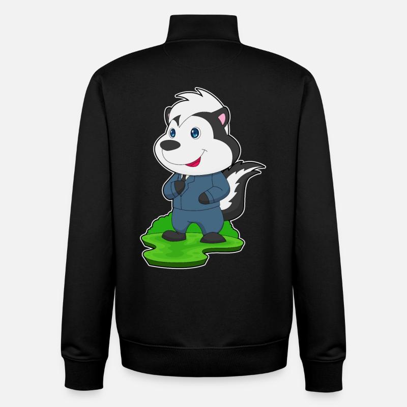 Stinktier Bräutigam Hochzeit - Unisex Organic Zip Sweatshirt von Stanley/Stella - Schwarz
