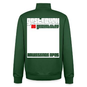 20. Geburtstag Mann Frau 20 Jahre Lustig Geschenk - Unisex Organic Zip Sweatshirt von Stanley/Stella - Flaschengrün - Hinten - AI Model Male 185 dark (185cm)