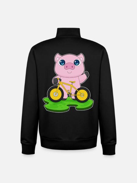 Vélo de cochon - Sweat zippé unisexe en coton bio Stanley/Stella - noir