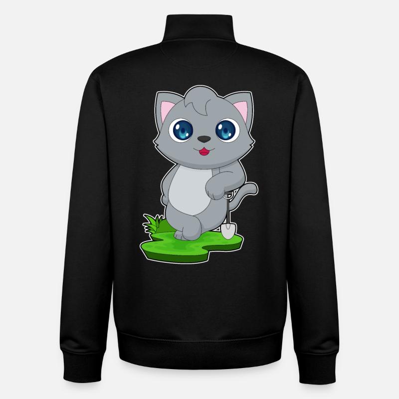 Pelle pour chat - Sweat zippé unisexe en coton bio Stanley/Stella - noir