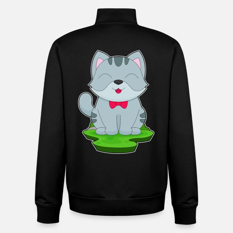 Arc de chat - Sweat zippé unisexe en coton bio Stanley/Stella - noir