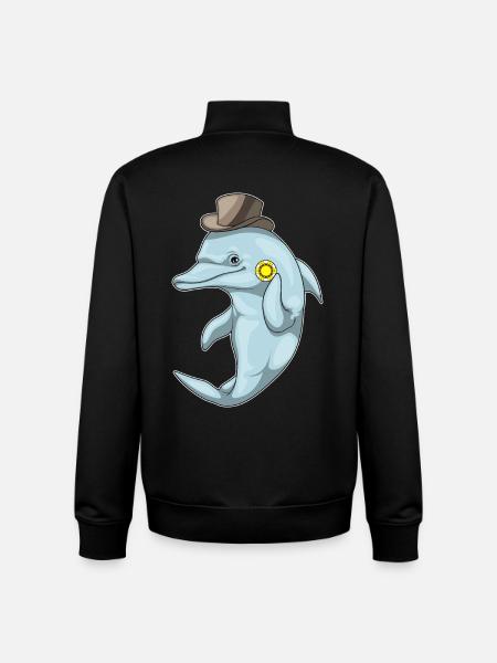 Dolphin Poker Poker Chips - Unisex Organic Zip Sweatshirt by Stanley/Stella - black