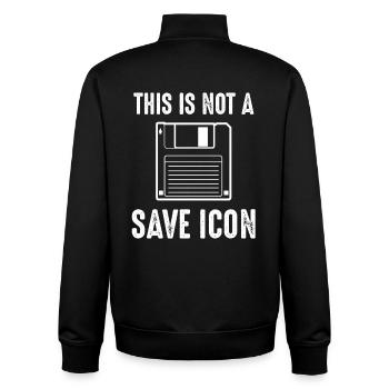 Computerfreak - Unisex Organic Zip Sweatshirt von Stanley/Stella - Schwarz - Hinten - AI Model Male 185 light (185cm)