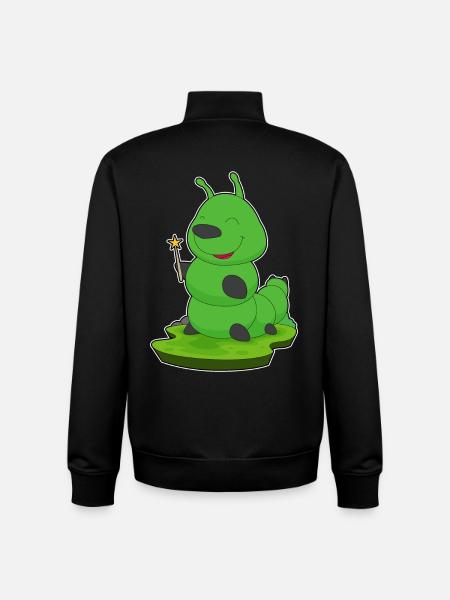 Caterpillar Wizard Wand - Unisex Organic Zip Sweatshirt by Stanley/Stella - black