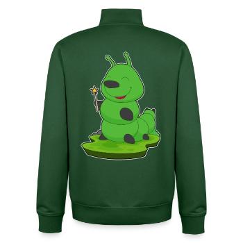 Baguette de magicien Caterpillar - Sweat zippé unisexe en coton bio Stanley/Stella - vert bouteille - Dos - AI Model Male 185 dark (185cm)