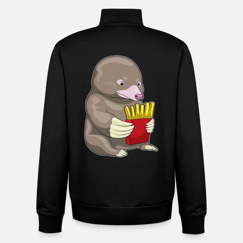 Maulwurf Pommes frites - Unisex Organic Zip Sweatshirt von Stanley/Stella - Schwarz