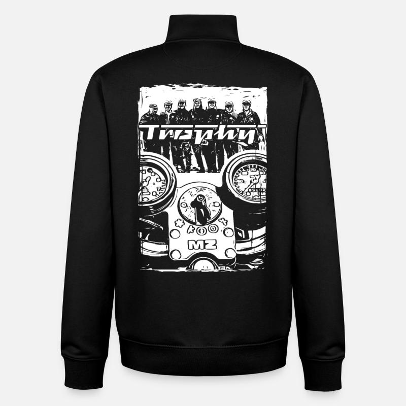 MZ TROPHÉE - Sweat zippé unisexe en coton bio Stanley/Stella - noir