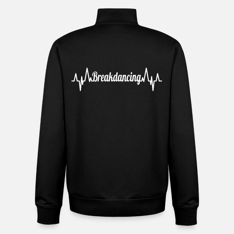 Breakdance Herzschlag - Unisex Organic Zip Sweatshirt von Stanley/Stella - Schwarz