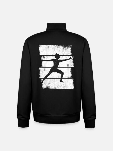 Yogini Drawing - Unisex Organic Zip Sweatshirt by Stanley/Stella - black