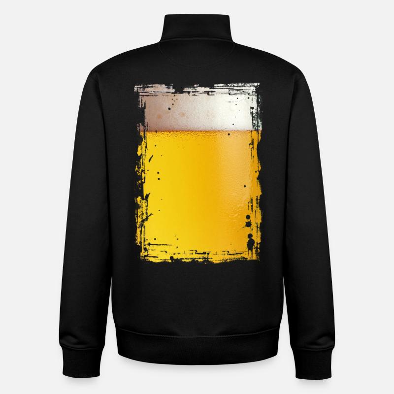 Bière - Sweat zippé unisexe en coton bio Stanley/Stella - noir