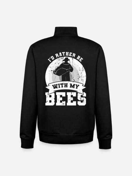 Funny Beekeeper Joke - Unisex Organic Zip Sweatshirt by Stanley/Stella - black