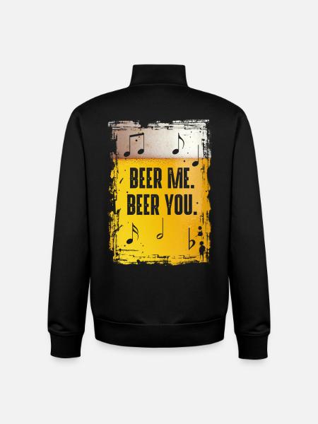 Beer Me Beer You - Unisex Organic Zip Sweatshirt by Stanley/Stella - black