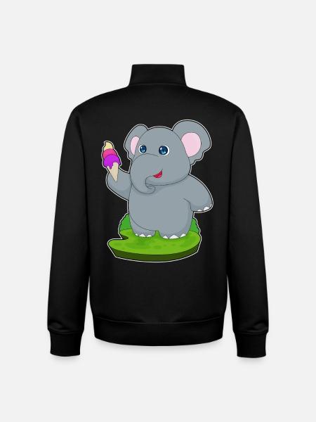 Elefant Waffeleis - Unisex Organic Zip Sweatshirt von Stanley/Stella - Schwarz