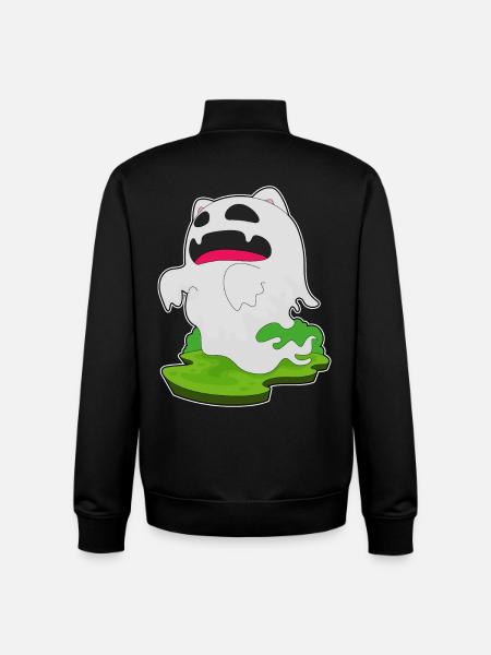 Ghost Halloween - Unisex Organic Zip Sweatshirt by Stanley/Stella - black