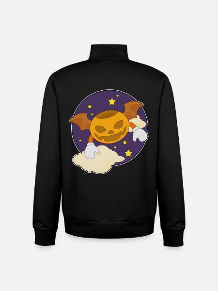 Bat Halloween Night - Unisex Organic Zip Sweatshirt by Stanley/Stella - black