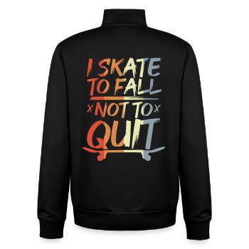 Skate um zu fallen nicht um aufzuhören - Unisex Organic Zip Sweatshirt von Stanley/Stella - Schwarz - Hinten - AI Model Male 185 light (185cm)