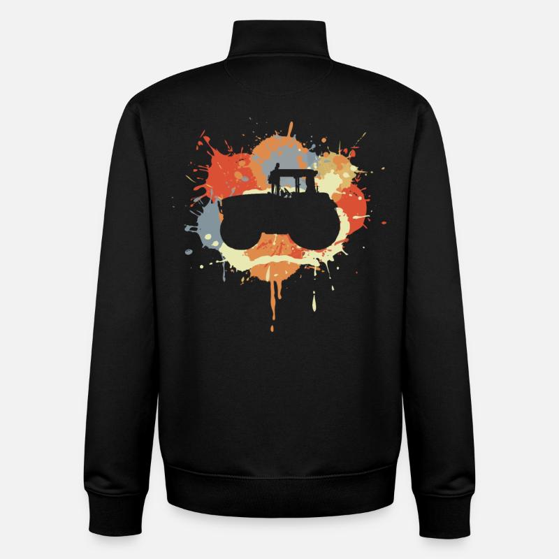 Traktor Graffiti - Unisex Organic Zip Sweatshirt von Stanley/Stella - Schwarz
