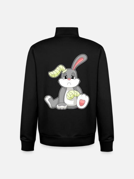 Rabbit Bandage - Unisex Organic Zip Sweatshirt by Stanley/Stella - black