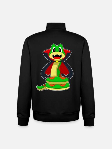 Snake Halloween Vampire - Unisex Organic Zip Sweatshirt by Stanley/Stella - black