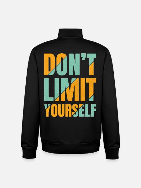Don't limit yourself - Unisex Organic Zip Sweatshirt by Stanley/Stella - black