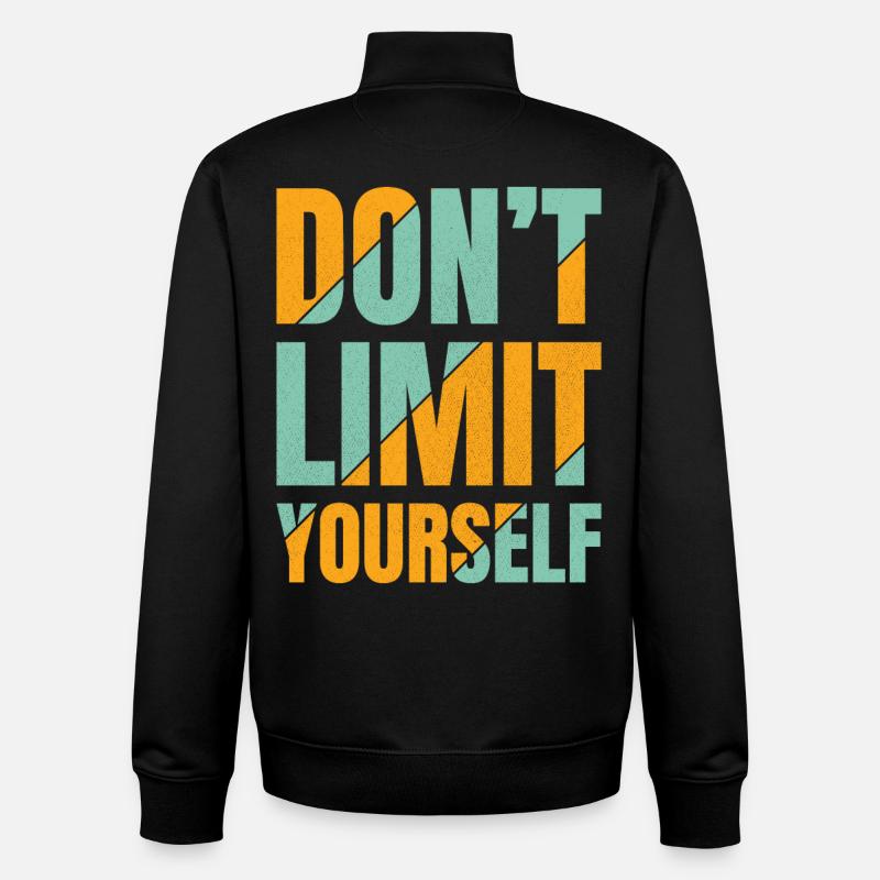 Don't limit yourself - Unisex Organic Zip Sweatshirt by Stanley/Stella - black