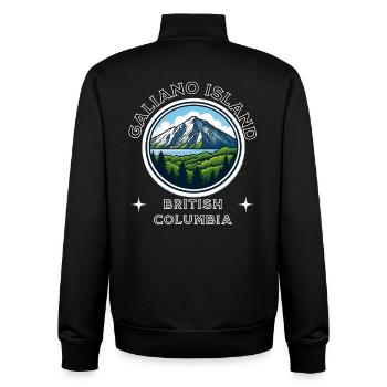 Île Galiano Colombie-Britannique Montagne pittoresque Fo - Sweat zippé unisexe en coton bio Stanley/Stella - noir - Dos - AI Model Male 185 light (185cm)
