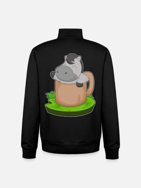 Pferd Becher - Unisex Organic Zip Sweatshirt von Stanley/Stella - Schwarz
