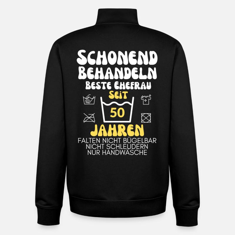 Traitement doux pendant 50 ans - Sweat zippé unisexe en coton bio Stanley/Stella - noir
