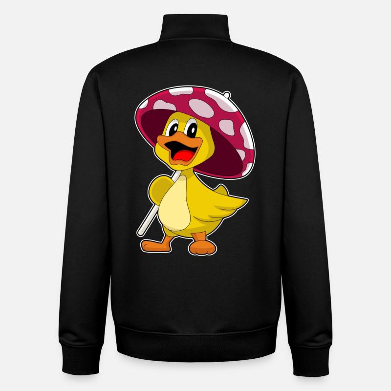 Duck Umbrella - Unisex Organic Zip Sweatshirt by Stanley/Stella - black