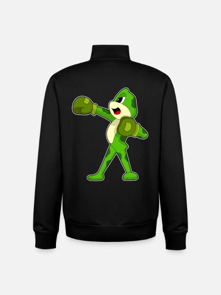 Frosch Boxer Boxhandschuhe Boxen - Unisex Organic Zip Sweatshirt von Stanley/Stella - Schwarz