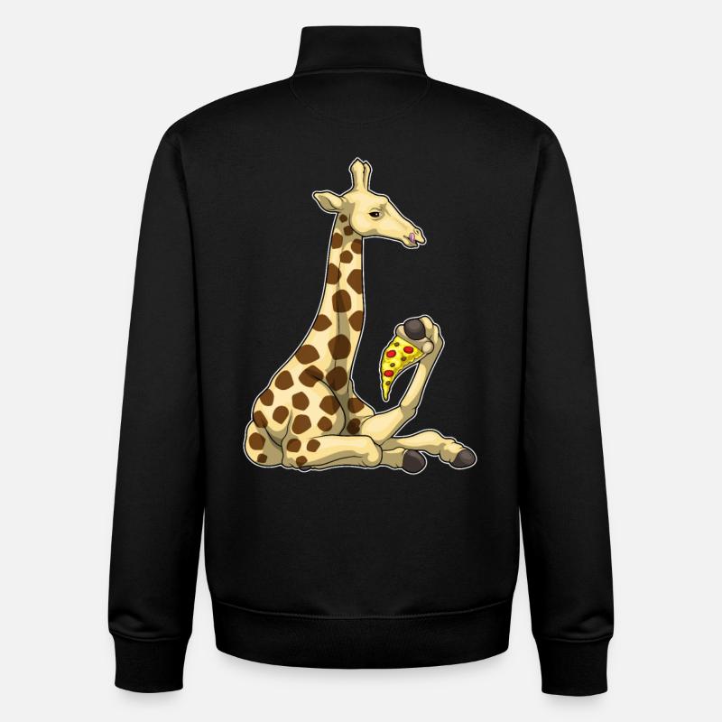 Giraffe Pizza - Unisex Organic Zip Sweatshirt von Stanley/Stella - Schwarz