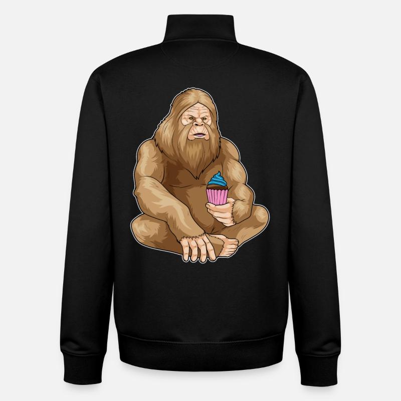 Cupcake d’Halloween Bigfoot - Sweat zippé unisexe en coton bio Stanley/Stella - noir