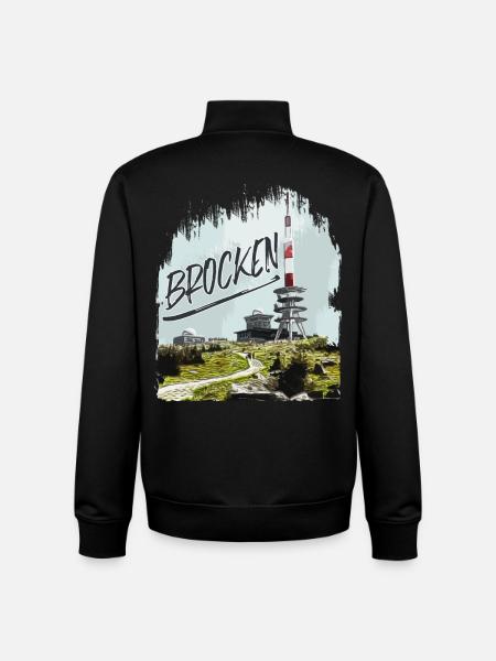 Brocken transmitter and second-hand shop - Unisex Organic Zip Sweatshirt by Stanley/Stella - black