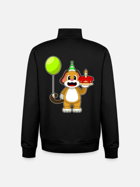 Dog Birthday Cake - Unisex Organic Zip Sweatshirt by Stanley/Stella - black