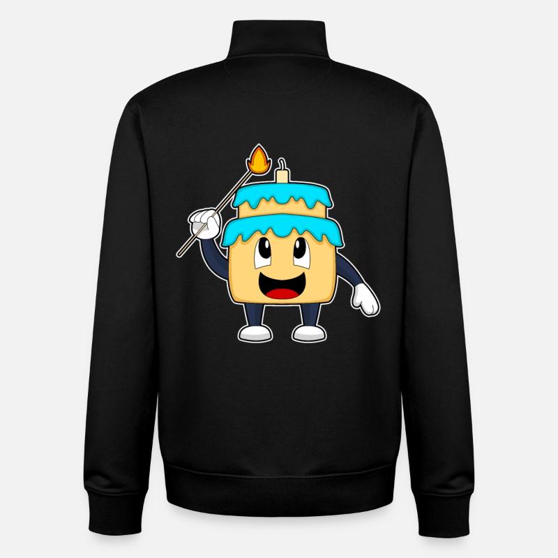 Bougie d’anniversaire gâteau - Sweat zippé unisexe en coton bio Stanley/Stella - noir