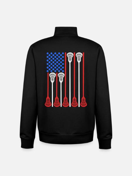 USA 4. Juli Lacrosse - Unisex Organic Zip Sweatshirt von Stanley/Stella - Schwarz